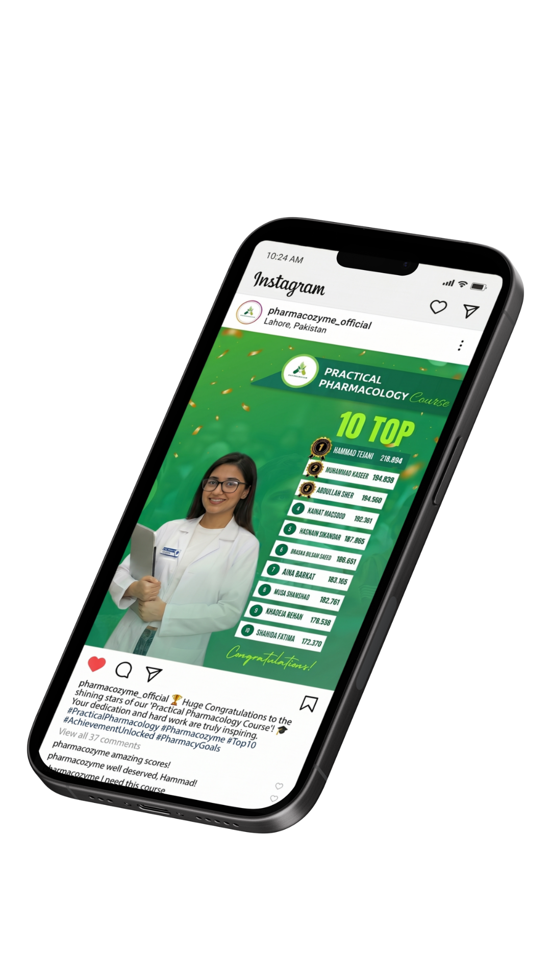 PZ Academy top performers featured on @pharmacozyme_official